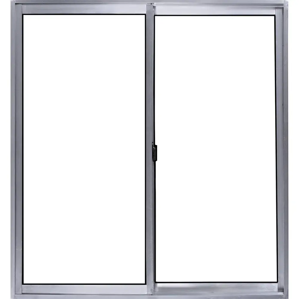 Janela slim 2 folhas vidro liso 1X1M Aluvid