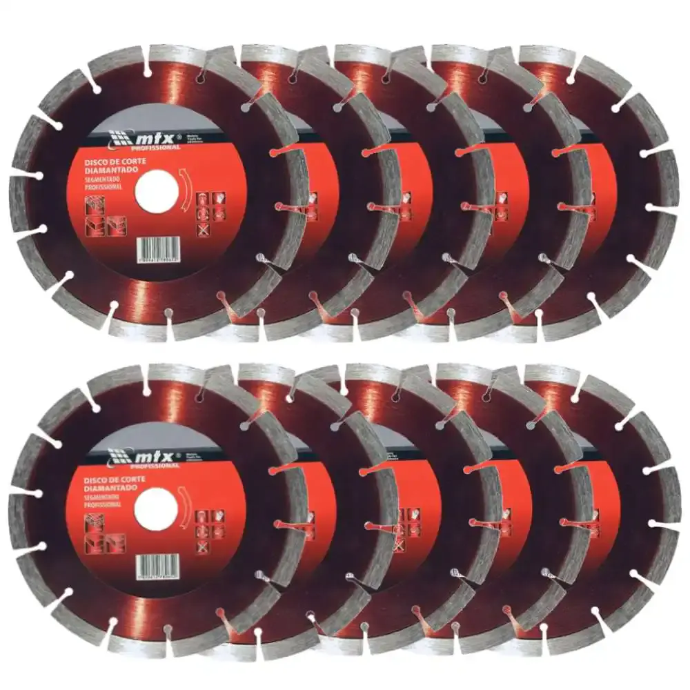 Kit disco de corte diamantado turbo 110X20MM 10 unidades MTX — fotografia de referência