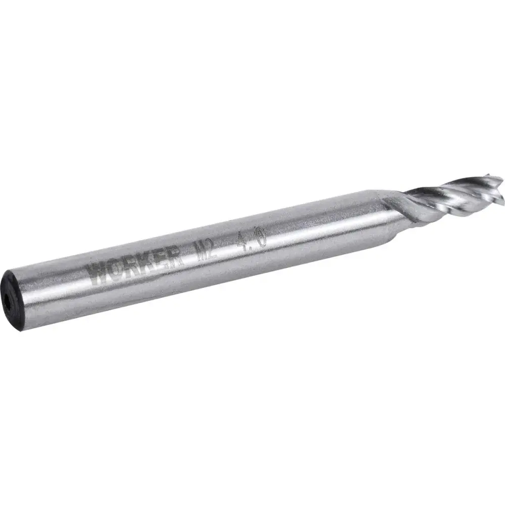 Fresa de topo reto aço rápido 4MM haste 6MM Worker — fotografia 4