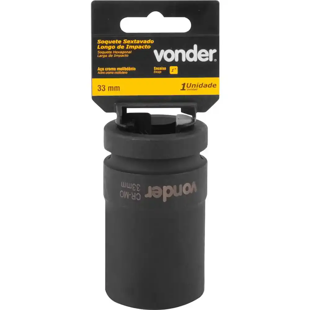 Soquete sextavado impacto longo encaixe 1POL 33MM Vonder — fotografia 2