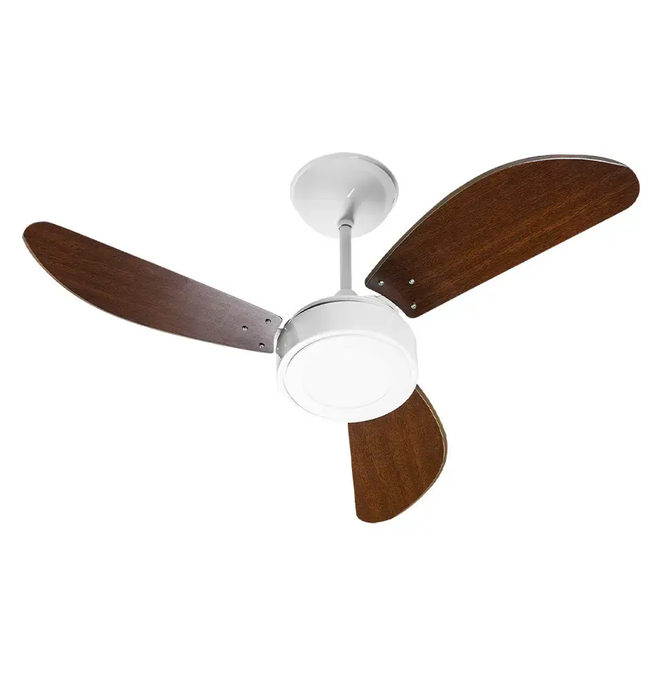 Ventilador de teto new ligth LED 130W 3 pás branco | tabaco Venti-delta 110 V