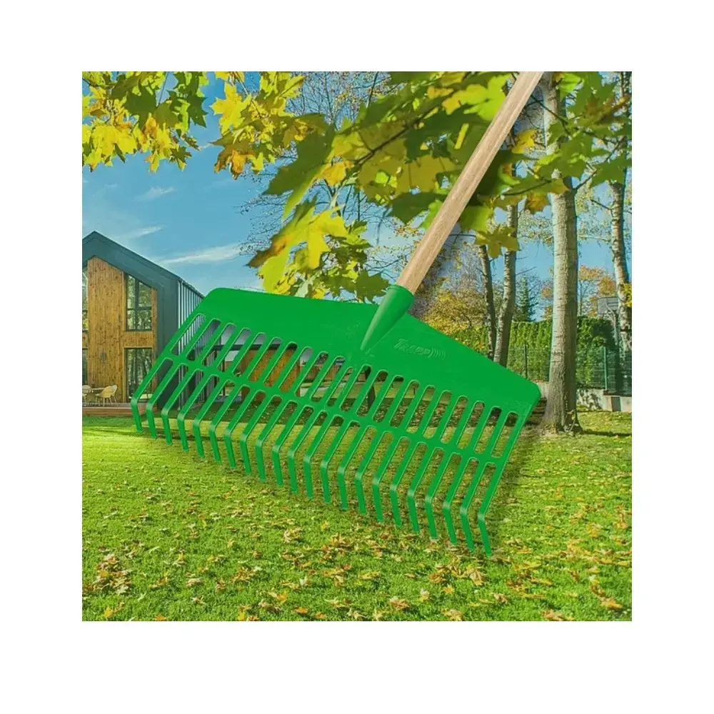 Vassoura ancinho para jardim com cabo FJ-1026 Trapp — fotografia 5