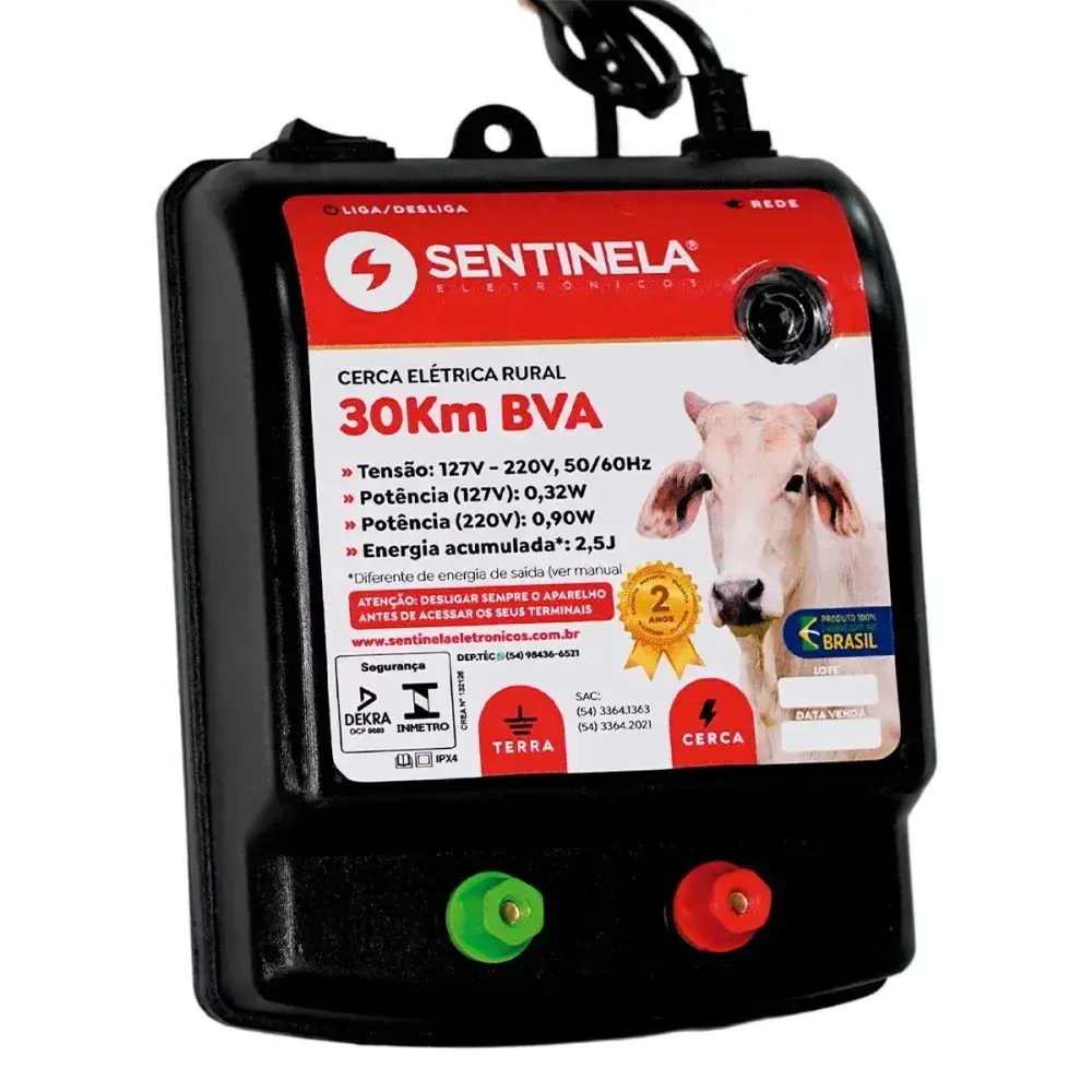 Eletrificador de cerca modelo 30K biv automático Sentinela — fotografia 2