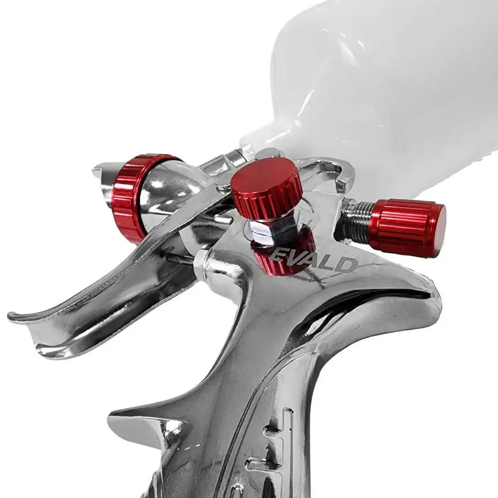 Pistola de pintura hvlp gravitacional 3,5 BAR 51 PSI 1,3 MM 600 ML EHVLP-600 Evald — fotografia 6