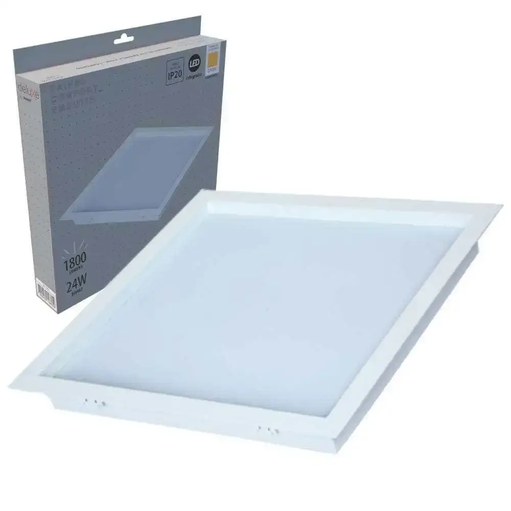 Kit 20 unidades plafon led 6500K quadrado 24W painel embutir slim Avant — fotografia 2