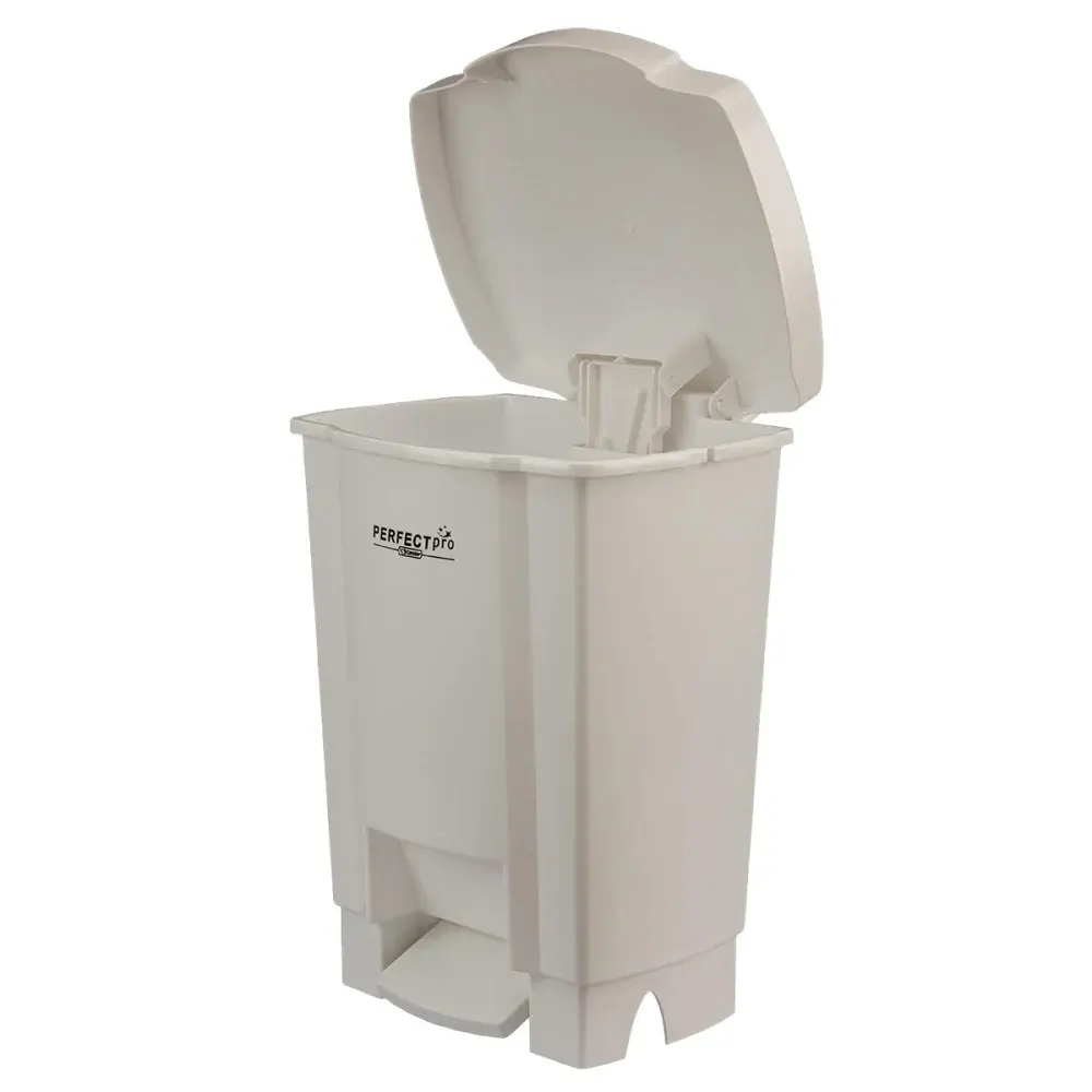 Lixeira resistente e balanceada branca 17L Perfect — fotografia 5