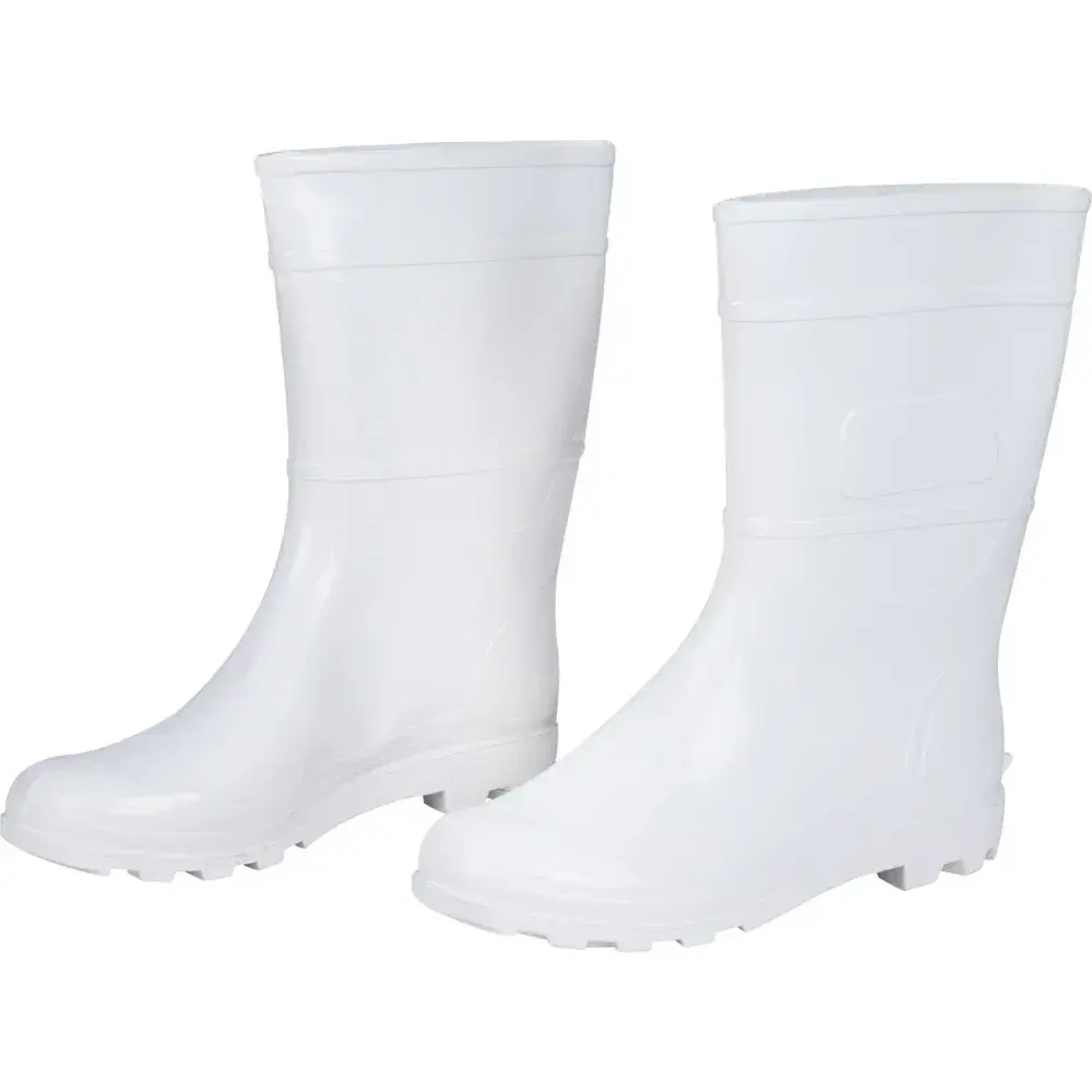 Bota pvc branca nr 40 cano médio com forro Kala — fotografia 6