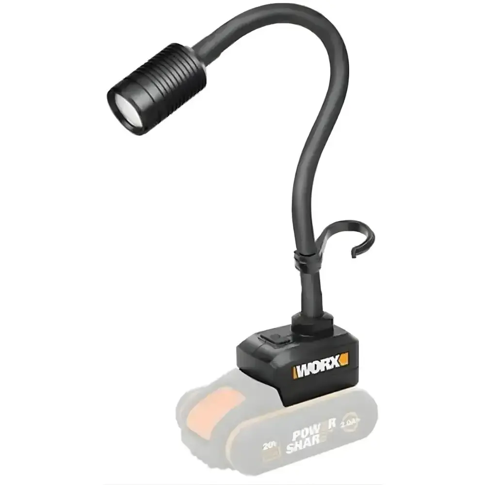 Luminária flexível LED 300 lumens com bateria 20V 4,0AH e carregador bivolt Worx — fotografia 2