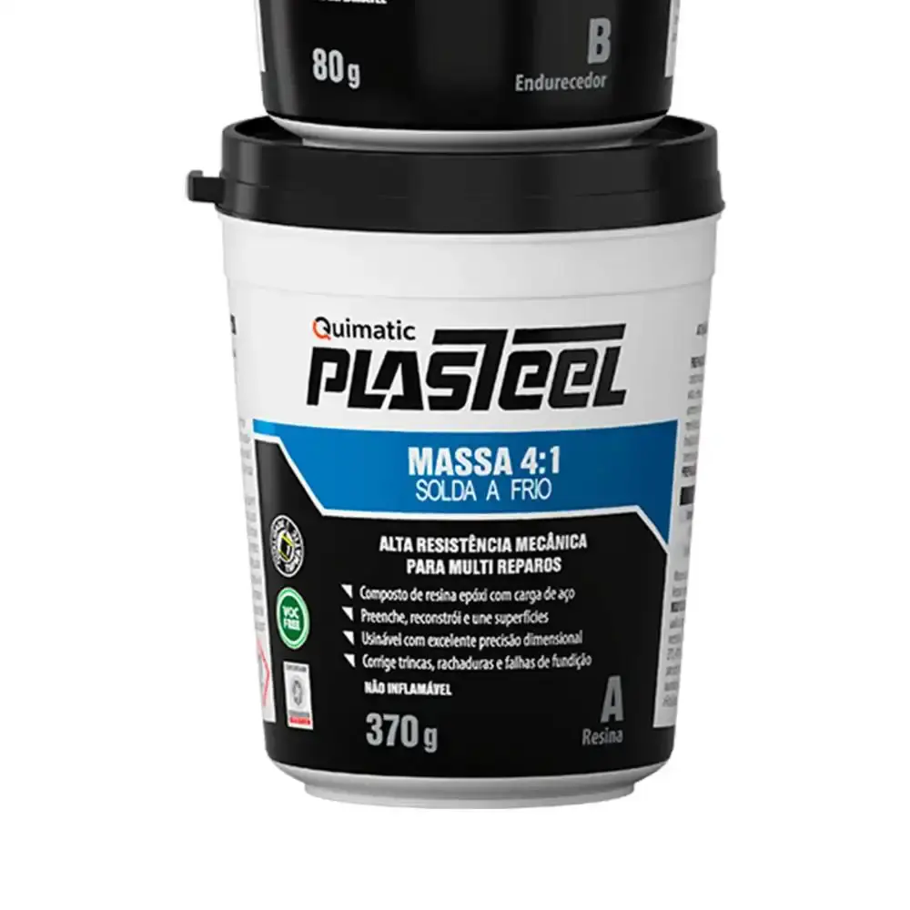 Plasteel massa 4:1 solda a frio 450G PQ1 Tapmatic — fotografia 2
