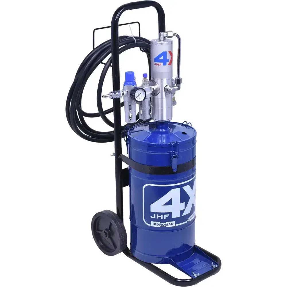 Propulsora para graxa pneumática 14KG com carrinho Jhf4x — fotografia 8