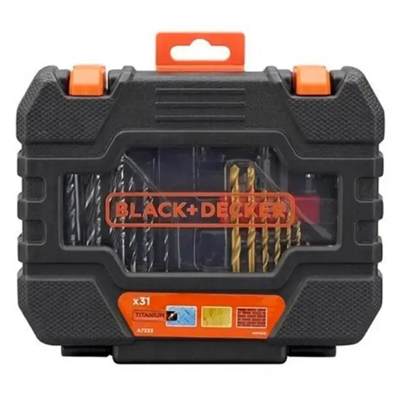 Kit de brocas e bits com 31 peças e estojo A7233-XJ black & decker — fotografia 3
