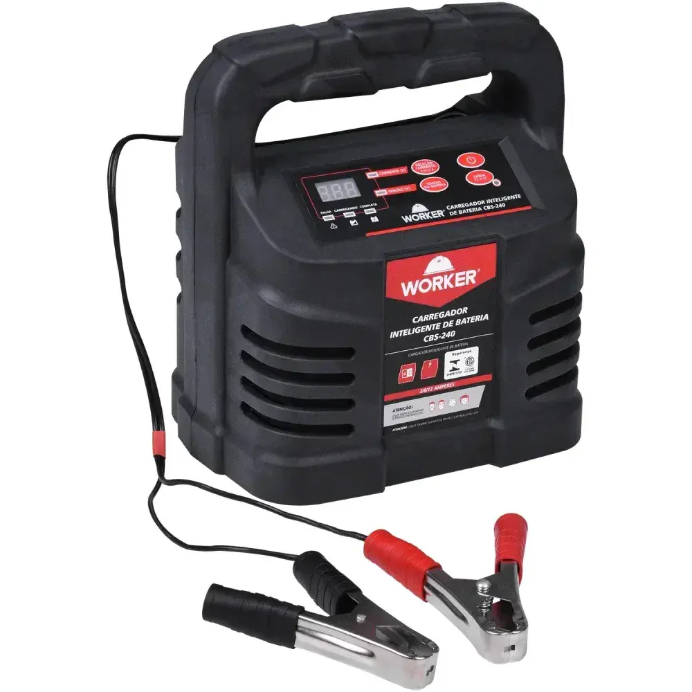 Carregador portátil de bateria automotiva 12A 120W Worker — fotografia 7