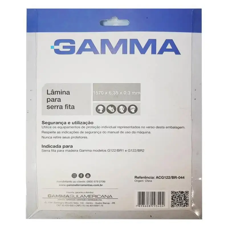 Lâmina de Serra de Fita 1.57 x 6 MM 6DPP para Serra de Fita G122 ACG122/BR-044 GAMMA — fotografia 4