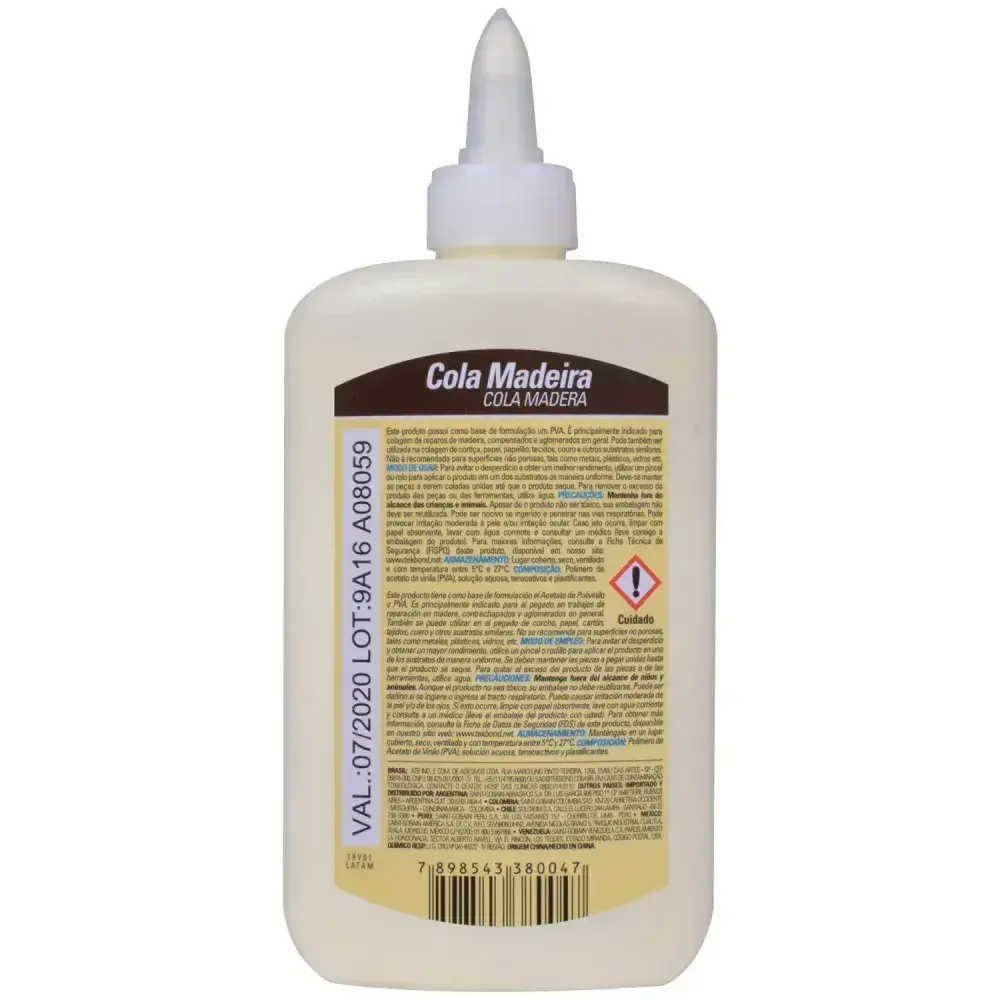 Cola para madeira 250GR Tekbond — fotografia 7