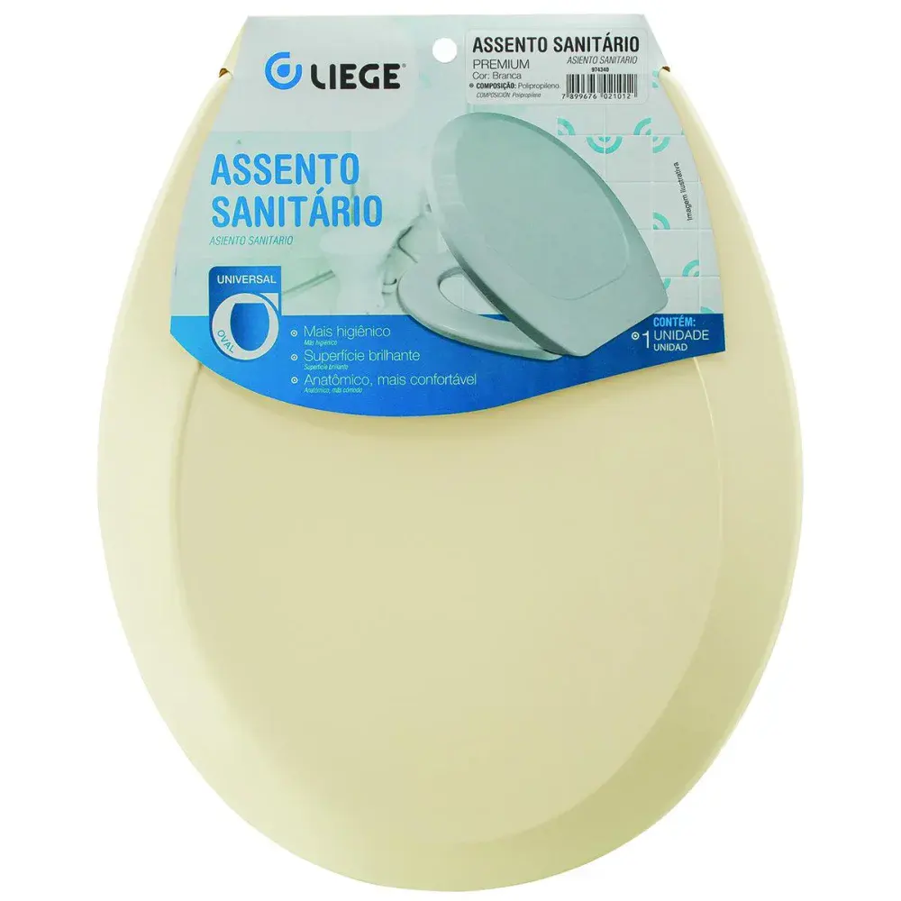 Assento sanitário Liege premium universal bege — fotografia 3