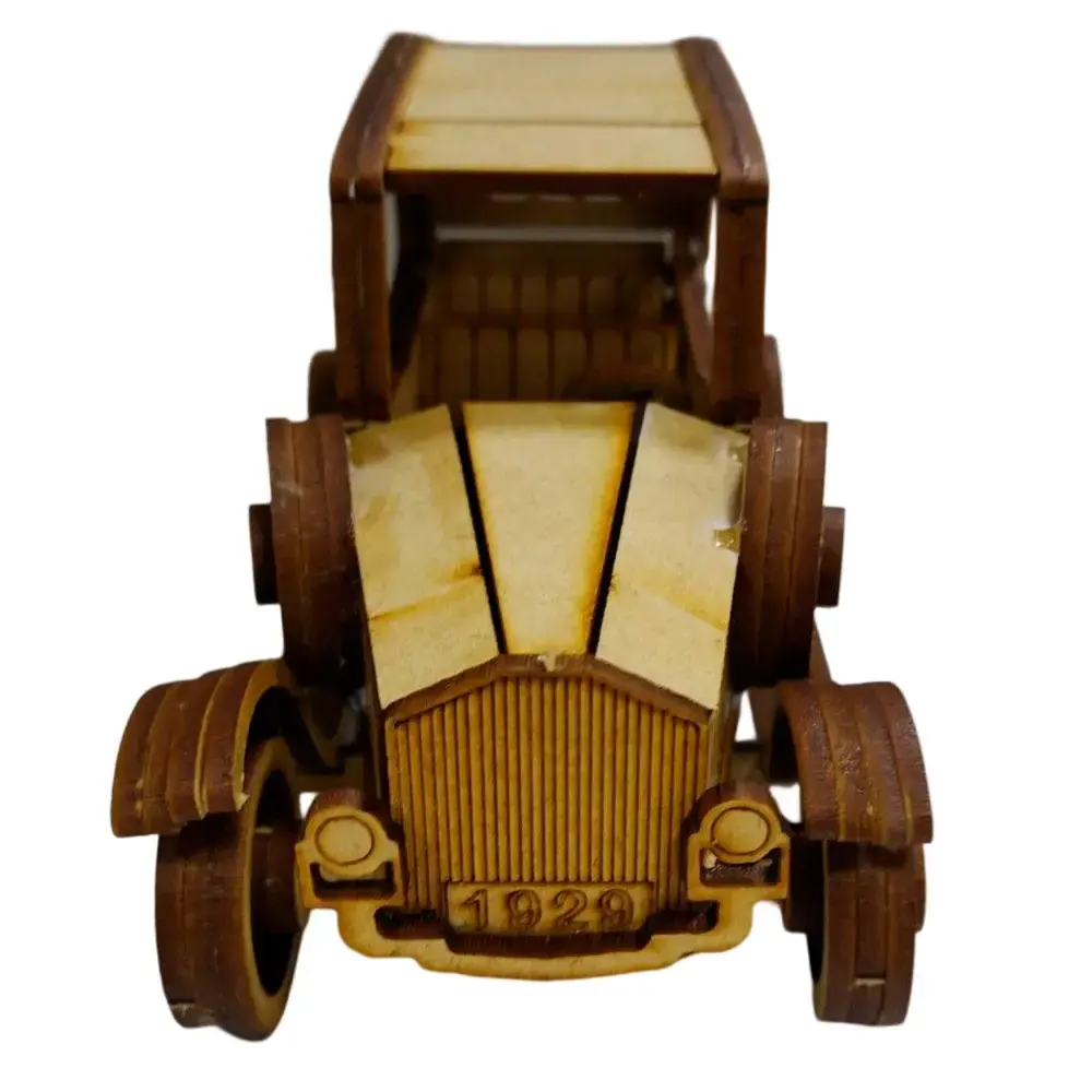 Quebra-cabeça 3D miniatura colecionável carro vintage clássico em MDF Arte — fotografia 4