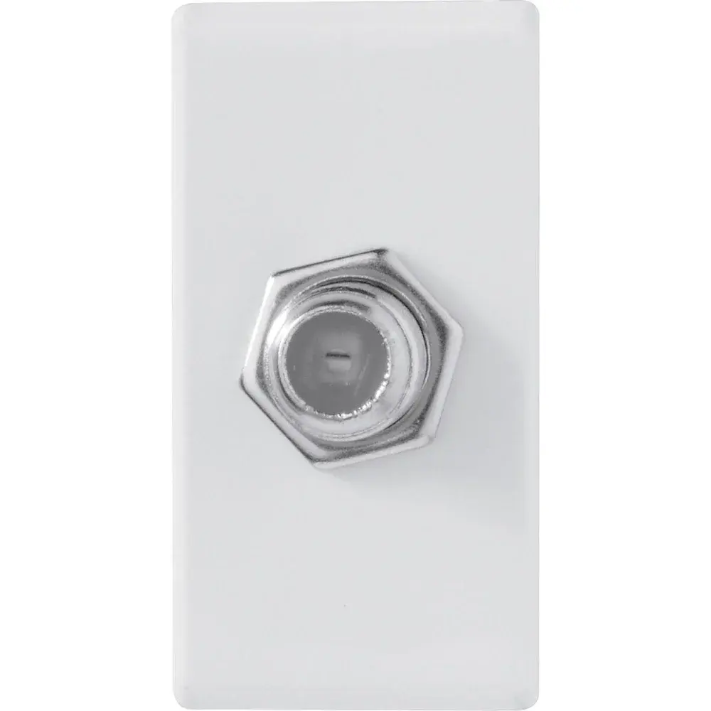 Módulo tomada tv coaxial branco Tramontina — fotografia de referência