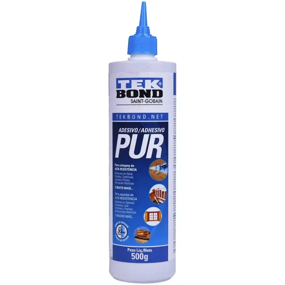 Adesivo para colagem de madeira pur 500GR Tekbond — fotografia 6