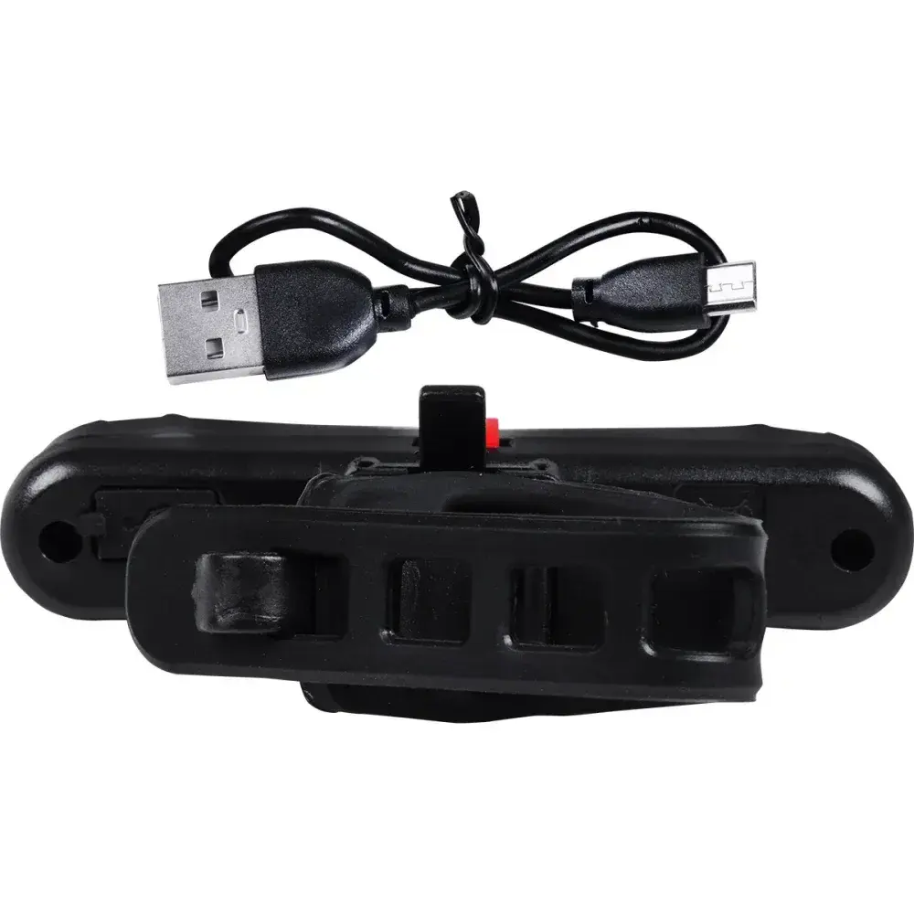 Lanterna para bicicleta traseira 6 estágio led usb Worker — fotografia 9