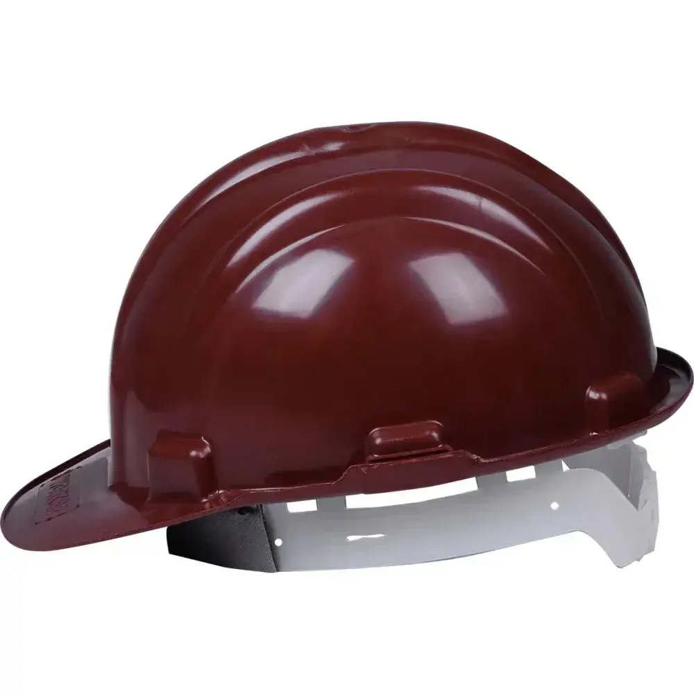 Capacete de segurança com carneira e aba frontal marrom Worker — fotografia 8