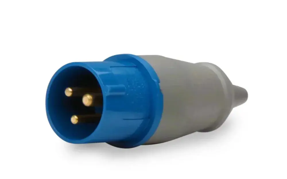 Plugue 2P+T 16A 200/250V 6H azul Soprano