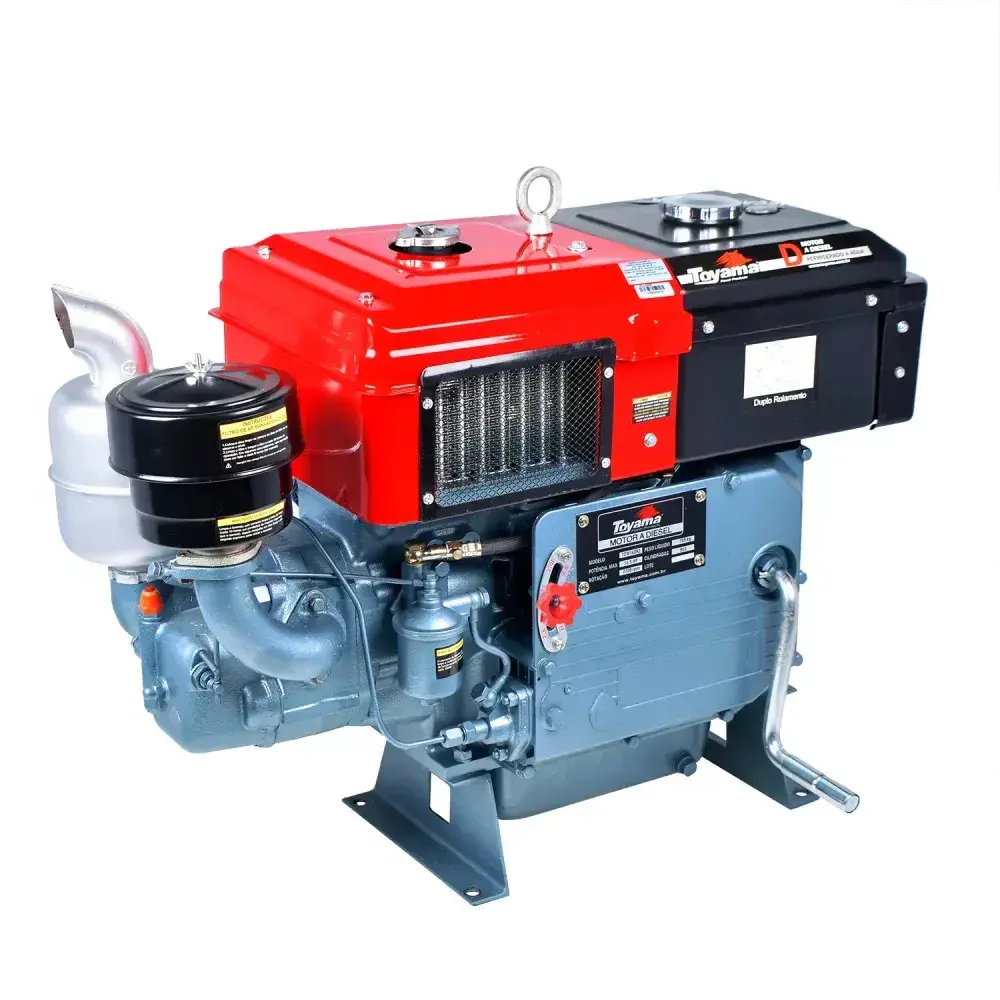 Motor a diesel refrigerado a água 16,5HP TDW18DR2 Toyama — fotografia 6