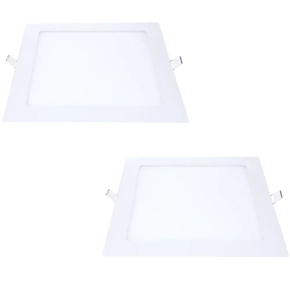 Kit 2 paineis led plafon embutir 18W 4000K neutro 22X22CM Avant