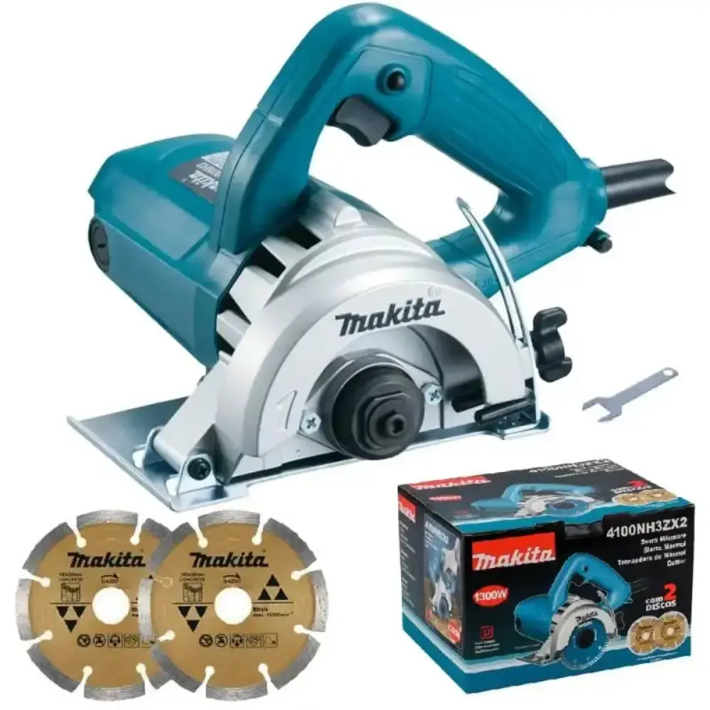 Serra mármore 4.3/8 POL 1.300W com 2 discos 4100NH3ZX2 Makita 220 V — fotografia de referência