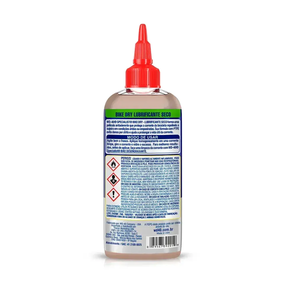 Lubrificante para corrente seco 110ML bike Wd-40 — fotografia 4