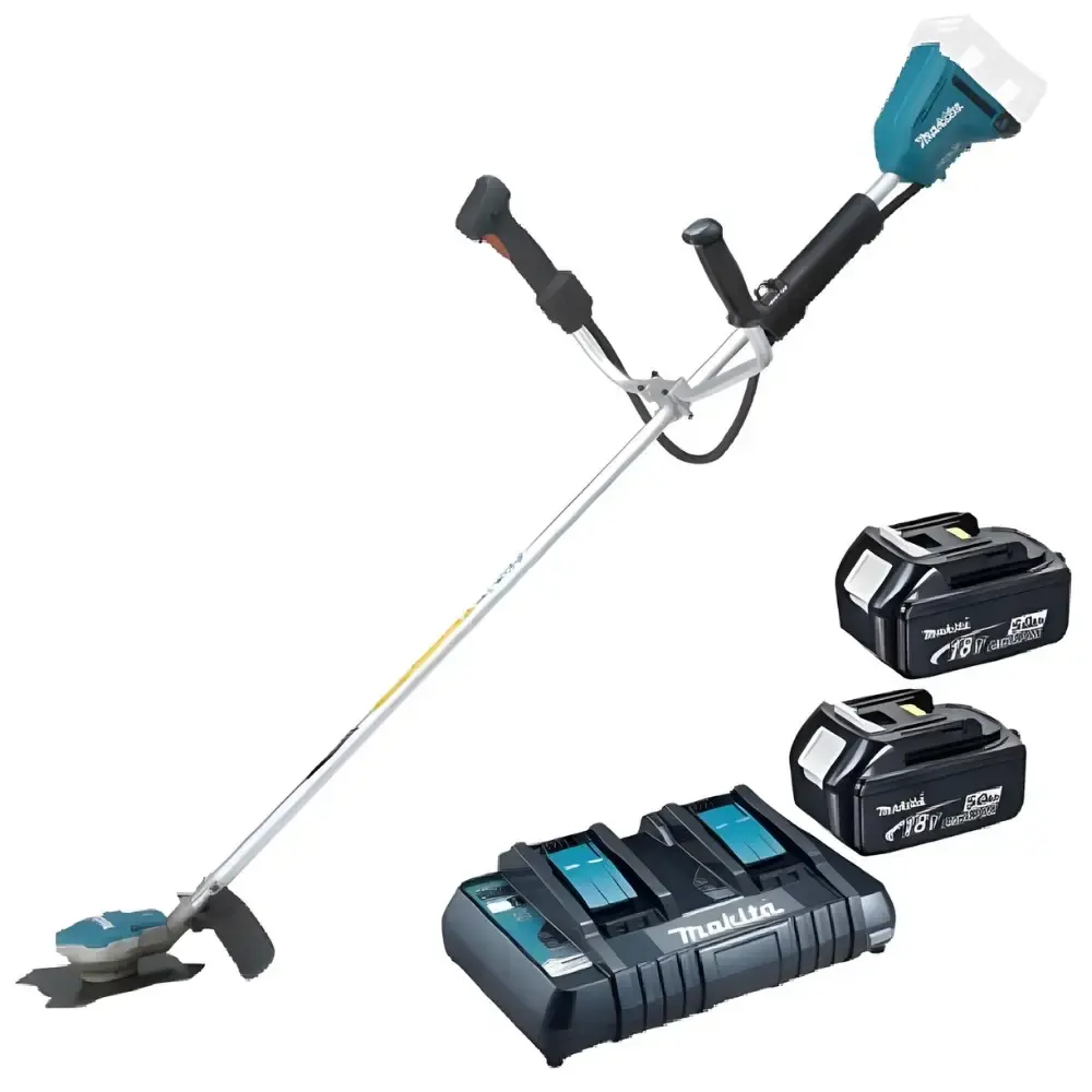 Roçadeira a bateria 36V 550W com 2 baterias e carregador duplo 220V Makita — fotografia de referência