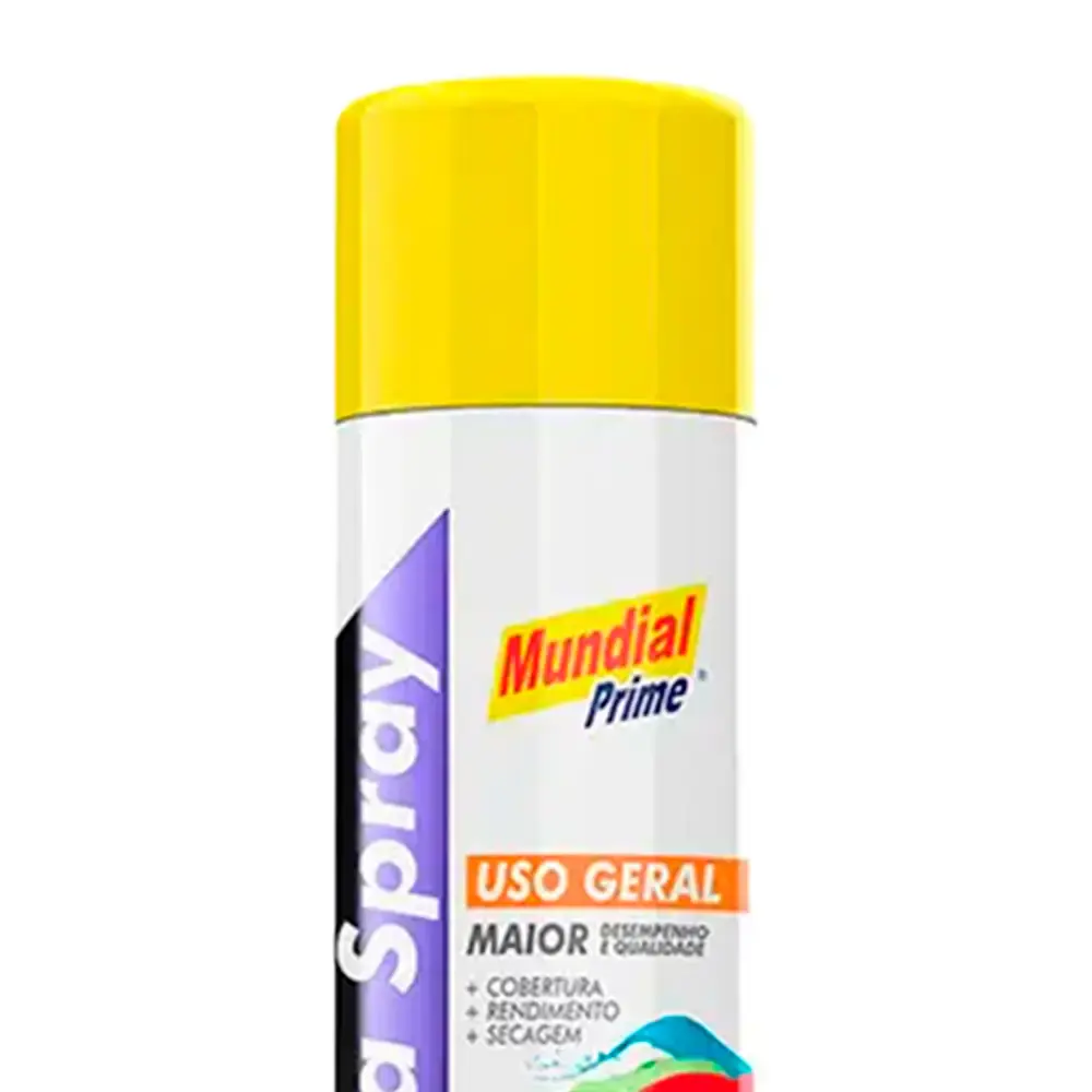 Tinta spray 400ML amarelo bandeira 02 uni mundial prime — fotografia 2