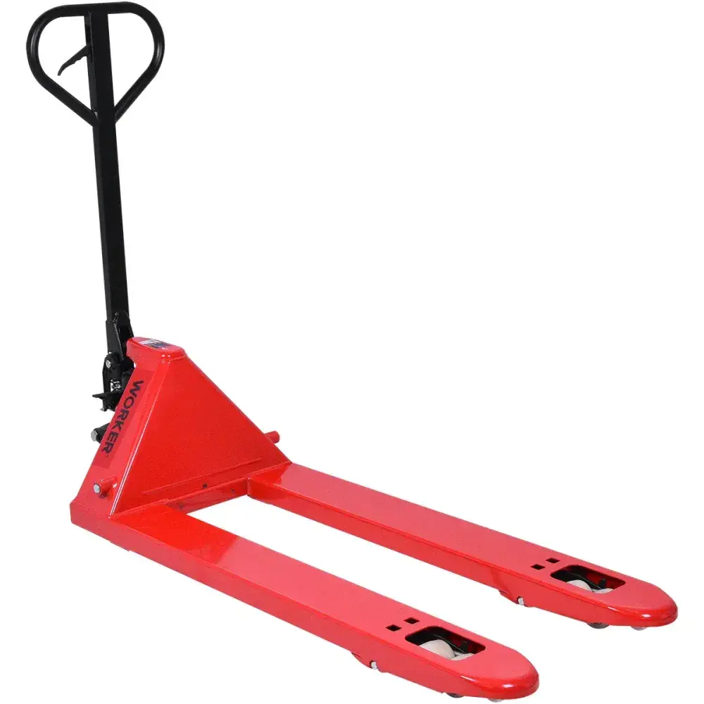 Paleteira manual hidráulica roda dupla 685MM 2T Worker — fotografia 6