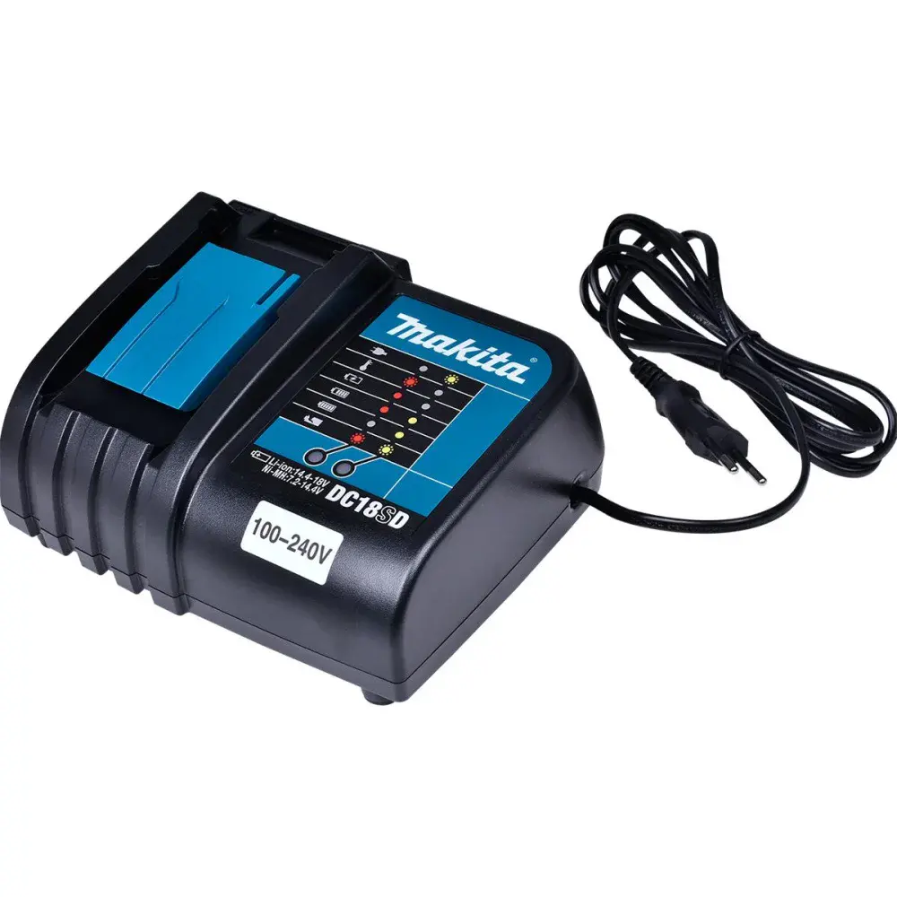 Kit furadeira/parafusadeira DHP453 + compressor DMP18 Makita — fotografia 4