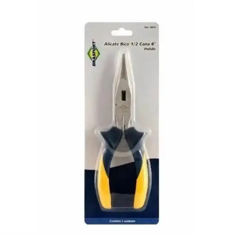 Alicate bico meia cana 6 POL 15 CM 8004 Brasfort — fotografia 3