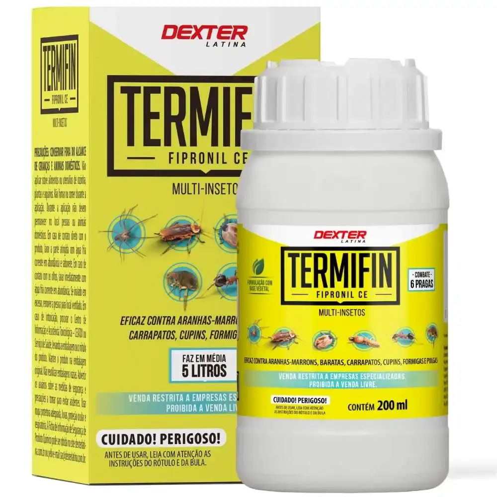 Inseticida multi insetos termifin fipronil pronto uso 200 ML Dexter — fotografia 2