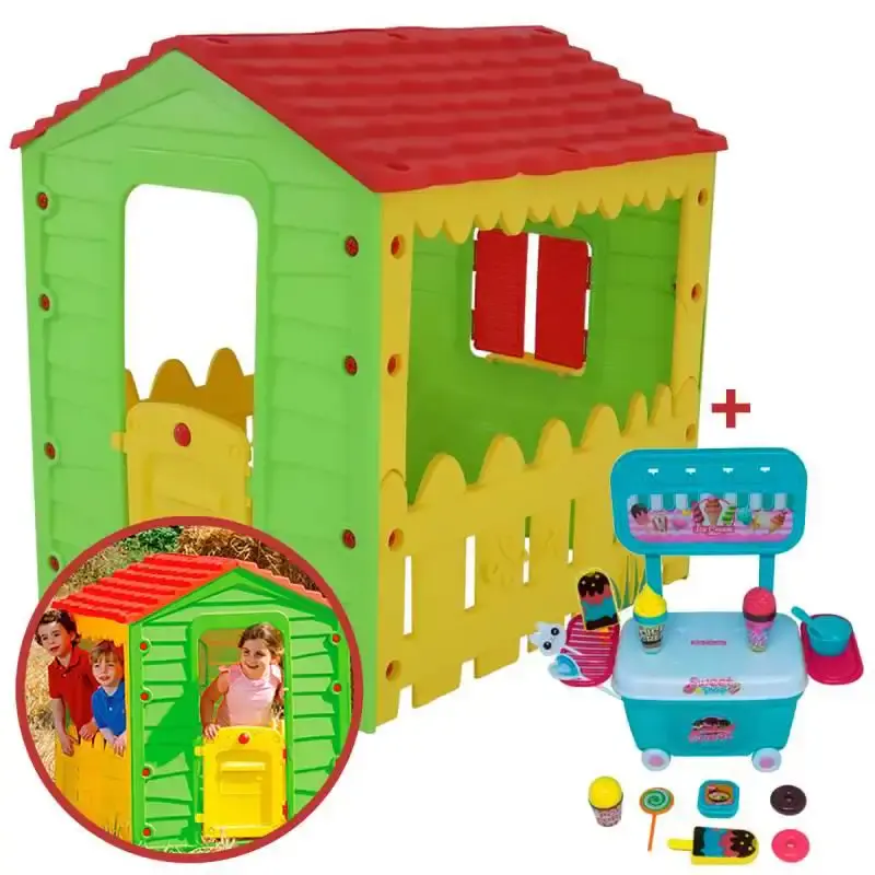 Casinha de brinquedo infantil fazendinha my little farm BEL + mini kit