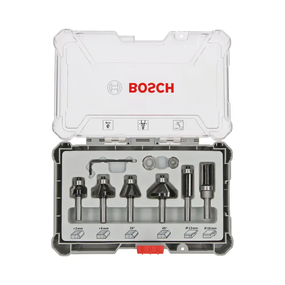 Jogo de fresas para madeira standard 6 MM kit com 6 peças Bosch — fotografia 3