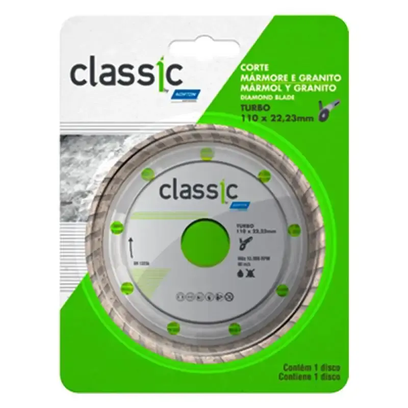 Disco de corte diamantado 4.3/8 POL 110X20 MM turbo classic Norton — fotografia 4