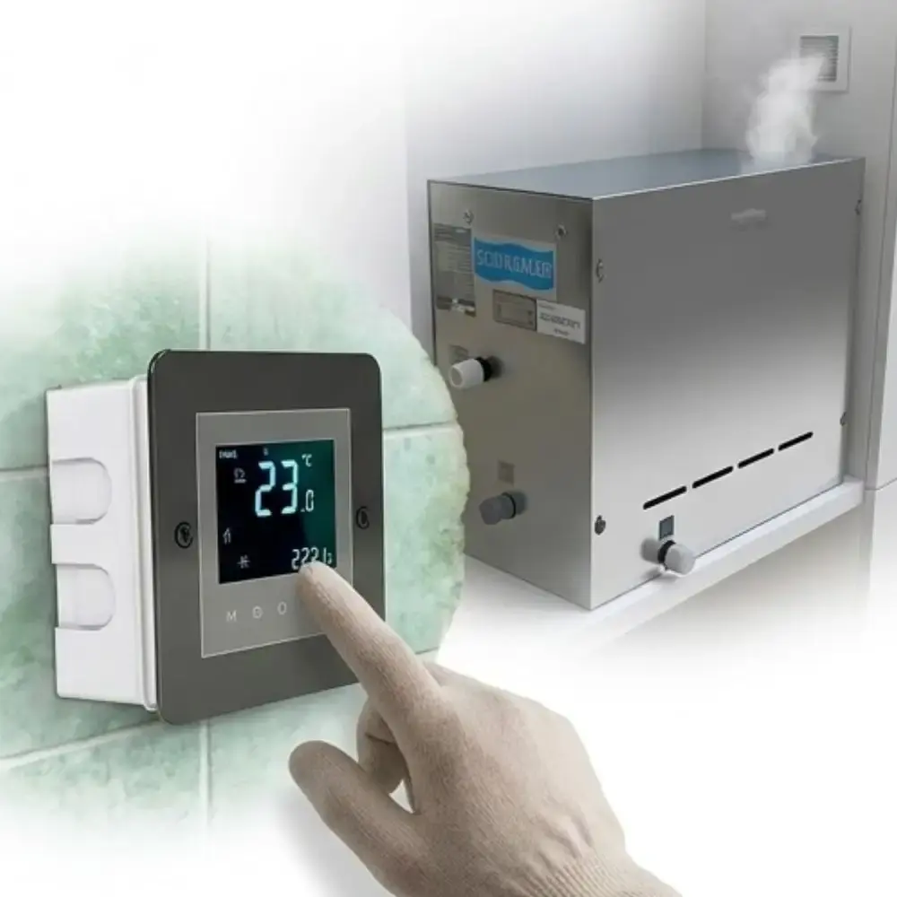Sauna a vapor steam inox 18KW trifásica comando touch wifi 18KW steam inox 220V Sodramar — fotografia 5