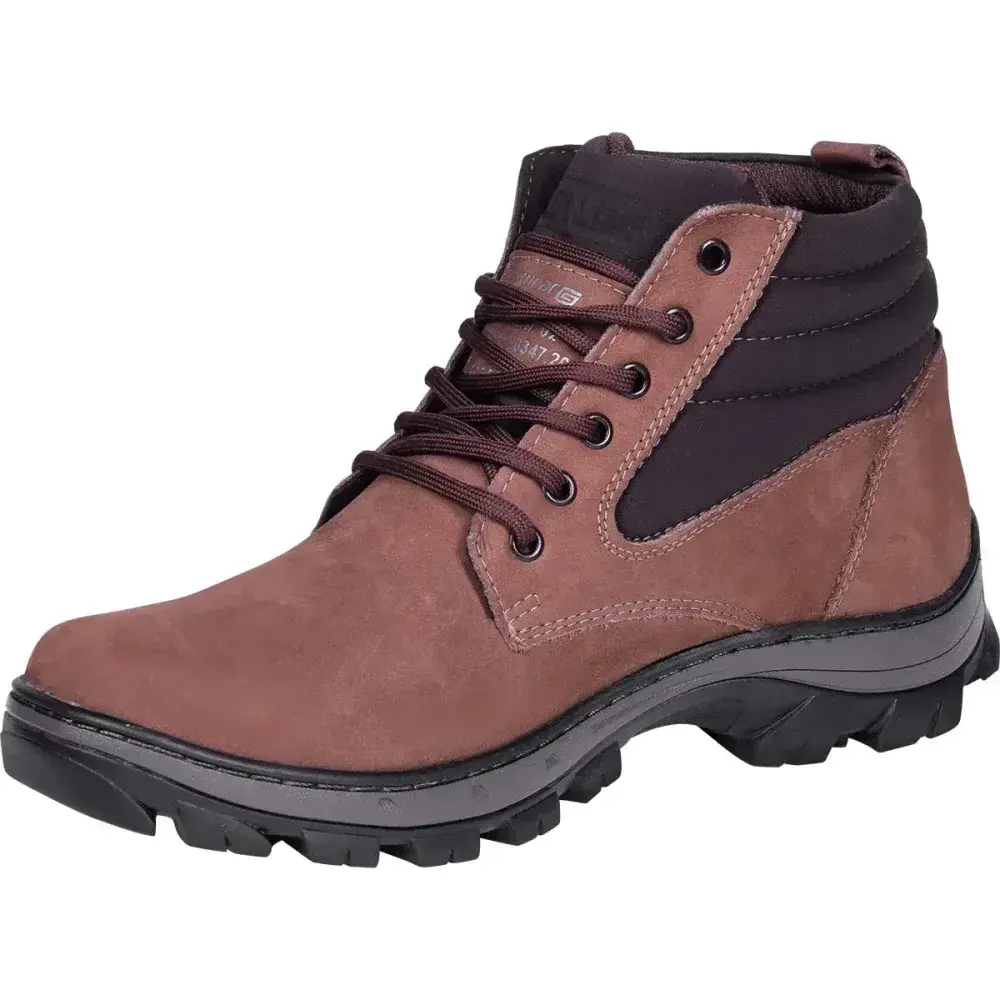 Botina picker em couro natural nobuck cravo N°38 Collins — fotografia 3