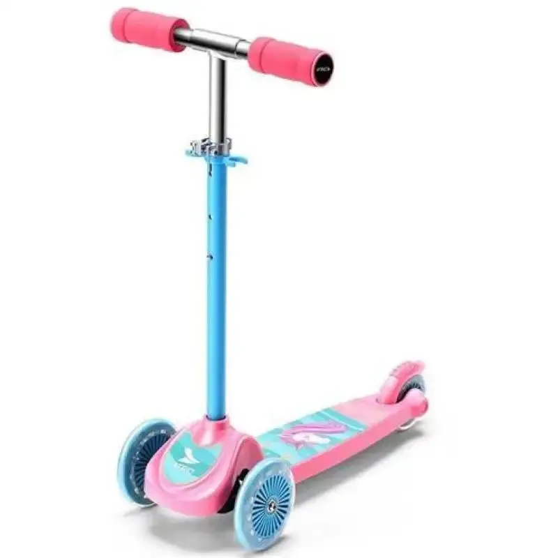 Patinete unicorn regulável 3 rodas rosa Multilaser — fotografia 3
