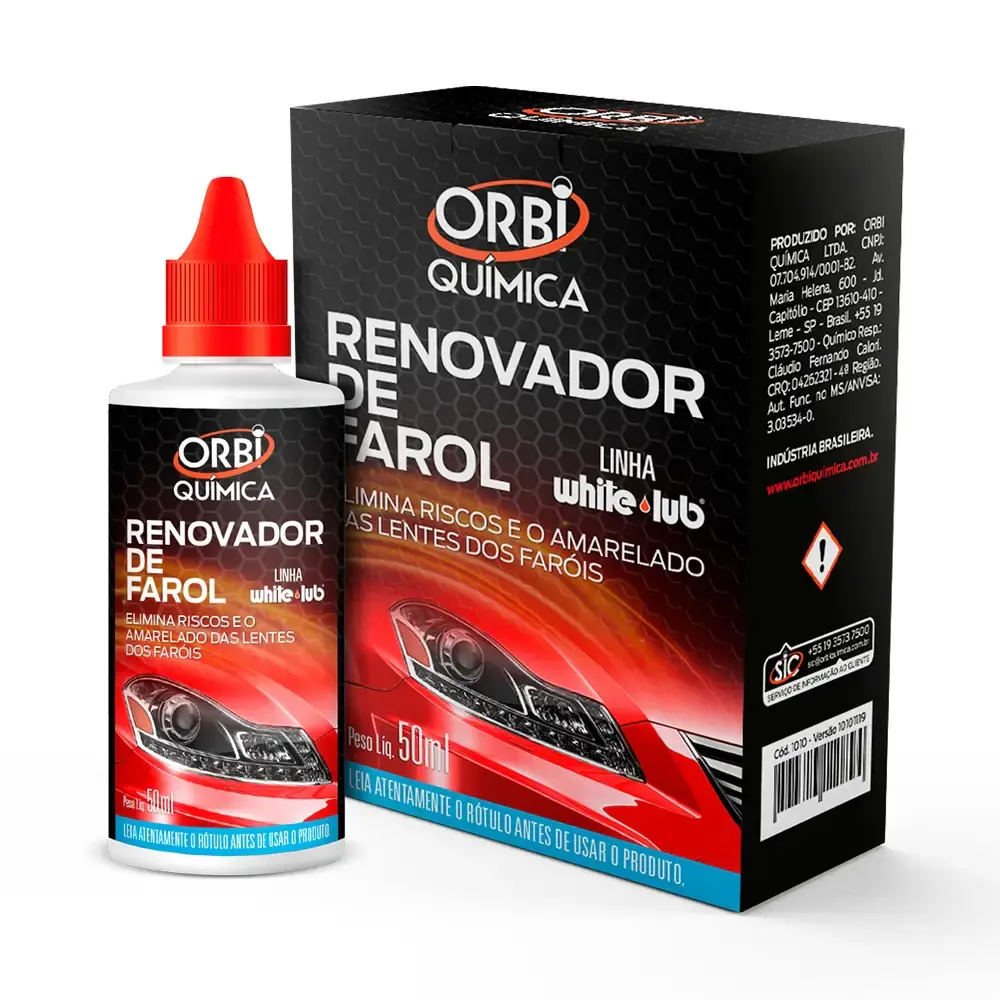 Renovador de farol 50ML remove o fosco 12628 Orbi