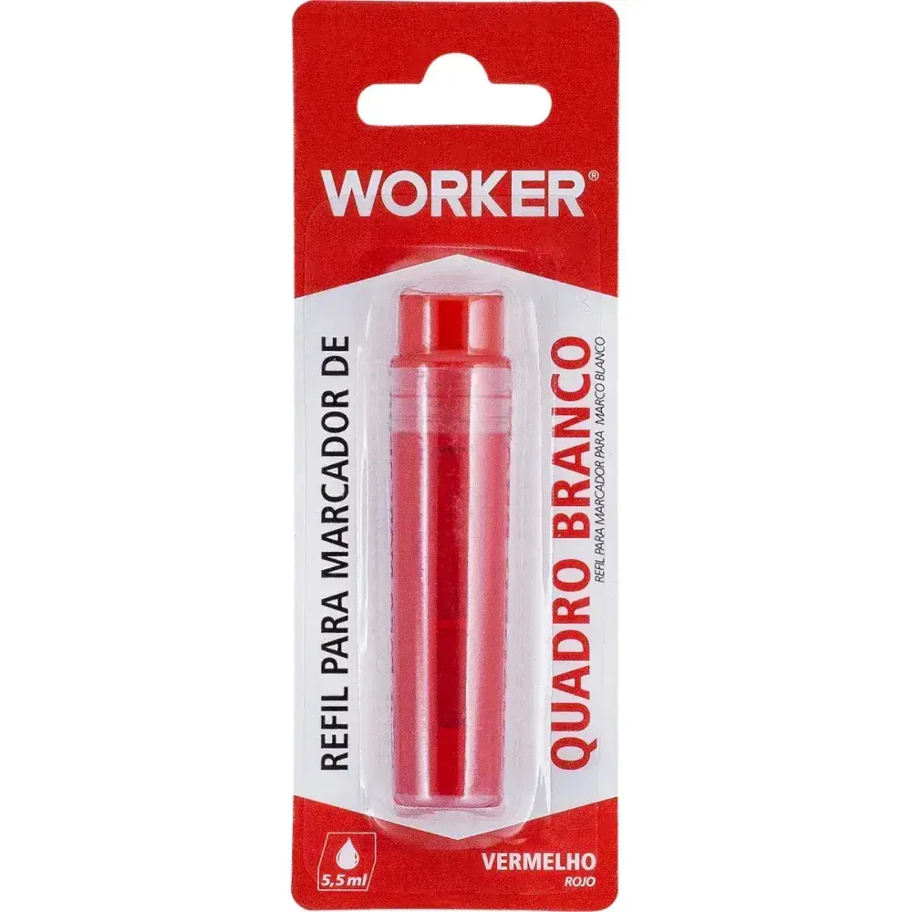 Refil de marcador para quadro branco cor vermelho Worker — fotografia 3