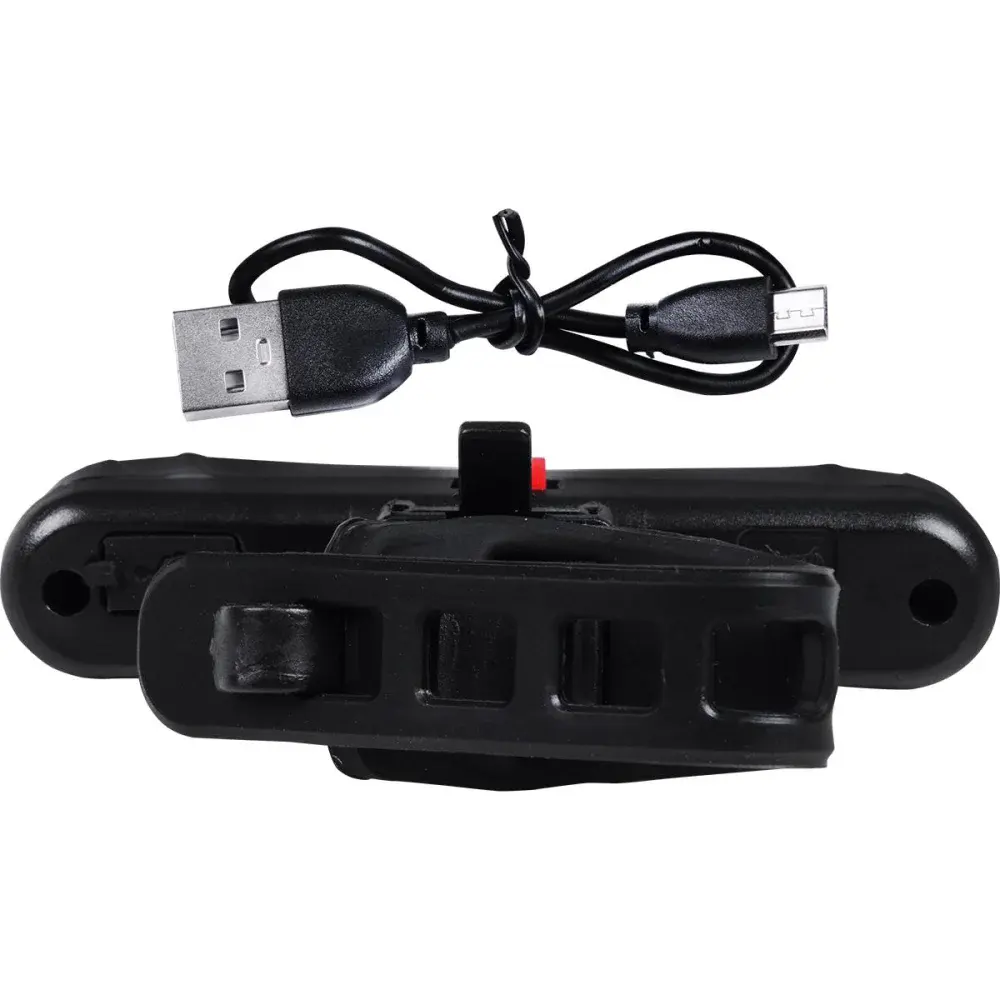 Lanterna para bicicleta traseira 6 estágio led usb Worker — fotografia 4