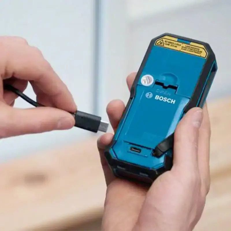 Kit medidor distância à laser com linhas verdes 50-27CG e bateria 1 ah 3.7V usb-c Bosch — fotografia 5