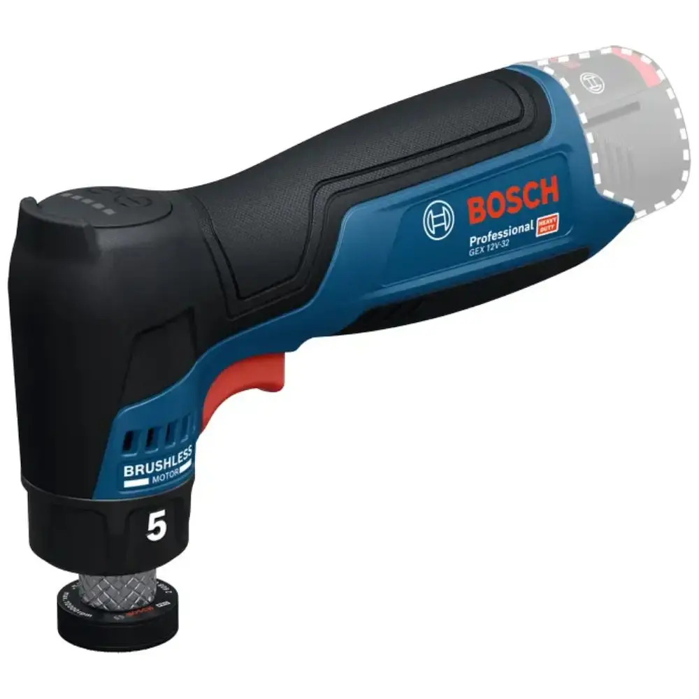 Lixadeira roto orbital 12V pro gex 1.1/4 POL sem bateria e sem carregador Bosch — fotografia de referência