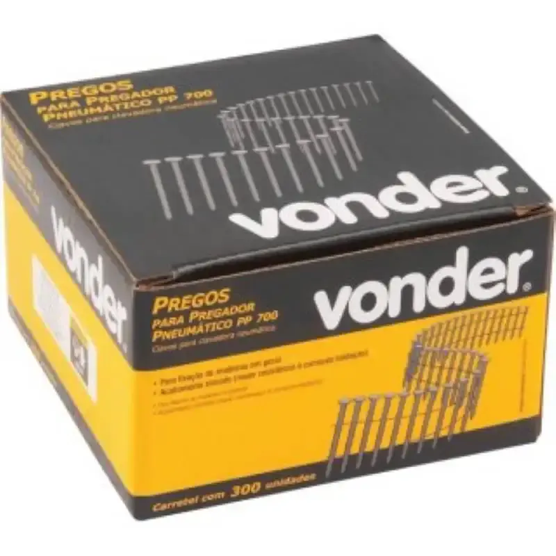 Prego Anelado 70 x 2.5 MM para Pregador Pneumático PP 700 Carretel com 300 Unidades VONDER — fotografia 3