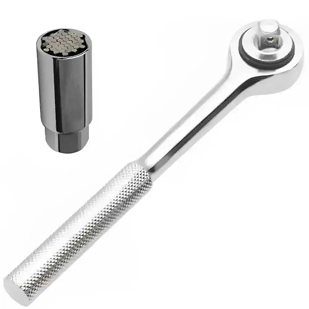 Soquete universal de 6 à 21MM + catraca 7 POL com reversão encaixe 3/8 POL Extra