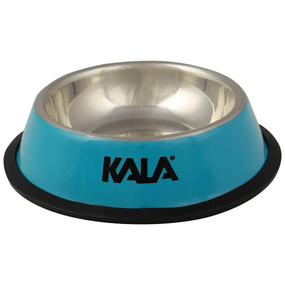 Tigela para pets em aço inox azul 30CM Kala — fotografia 2
