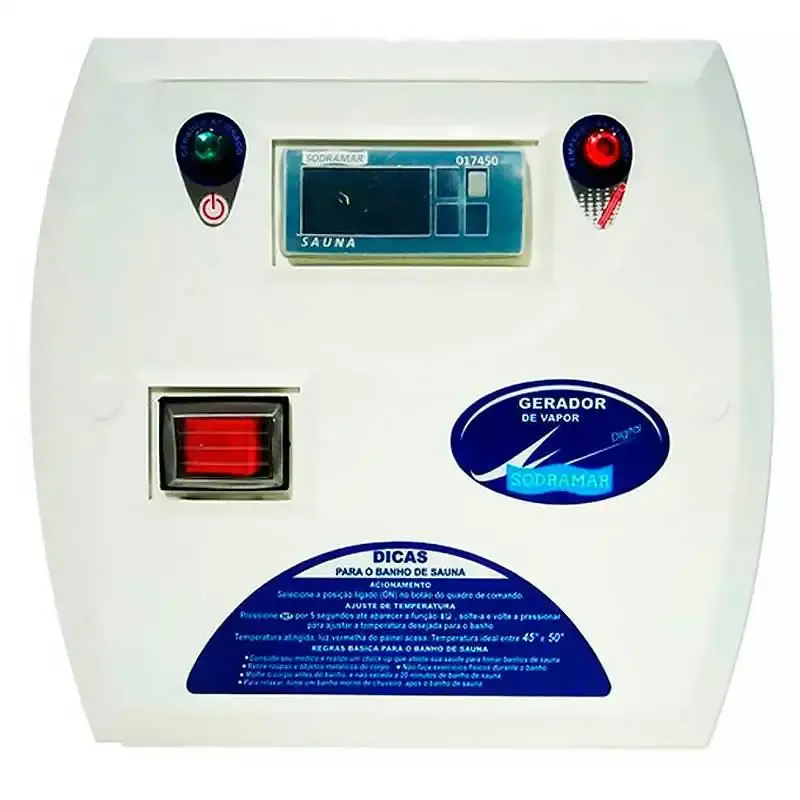 Comando Digital para Sauna 12 kw / 15 kw / 18 kw Steam Inox SODRAMAR — fotografia de referência